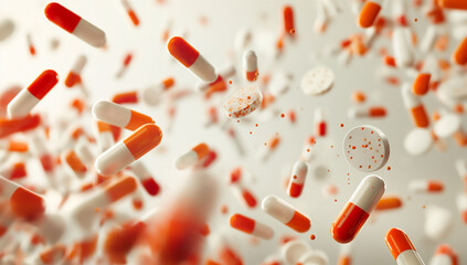 red cells flowing through vein