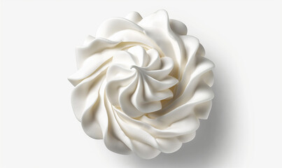 whipped cream on white