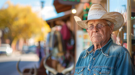 Obraz premium Santa Fe New Mexico USA - An older man