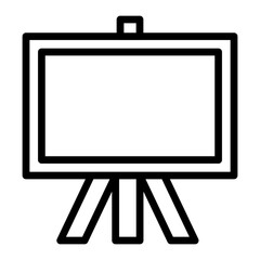 Blackboard Vector Line Icon Design
