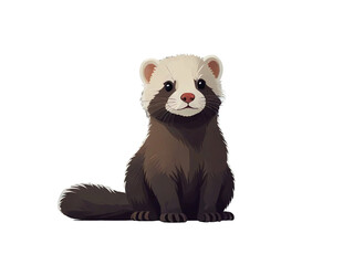 Graceful Ferret Portrait