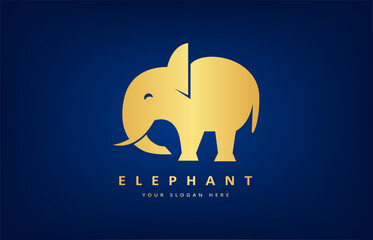 Elephant logo vector. Animal design