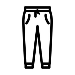 joggers clothing line icon vector. joggers clothing sign. isolated contour symbol black illustration