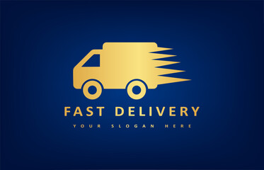 Fast delivery logo vector. Van design