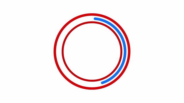 colorfull circle Loading icon loop out animation with green screen background.
