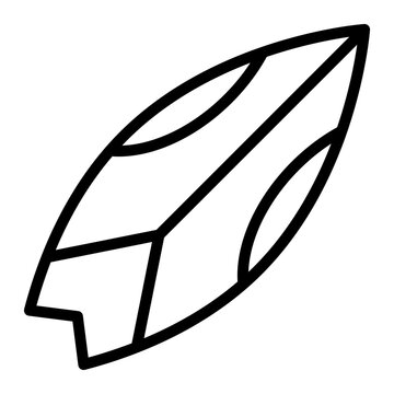 recommend clip art: Surfboard Vector Line Icon Design