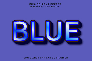 blue 3d text 