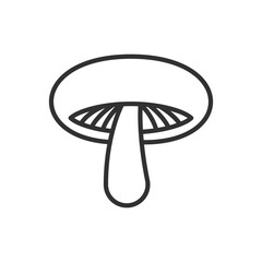 Mushroom, linear icon. Line with editable stroke