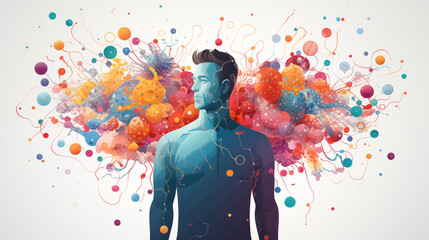 Obraz premium illustration of state of mind infographic.