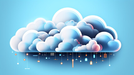 cloud, symbol, computer graphics, isolated on the background abstract icon - 792723275