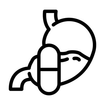 antacids medicines pharmacy line icon vector. antacids medicines pharmacy sign. isolated contour symbol black illustration
