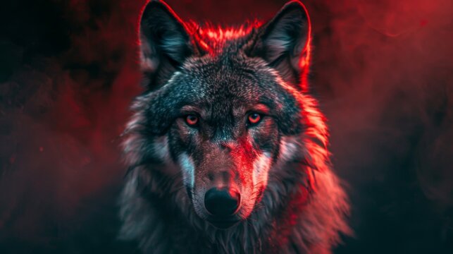 a cool amazing wolf illustration background for wallpaper in HD