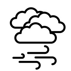 Windy Vector Line Icon Design