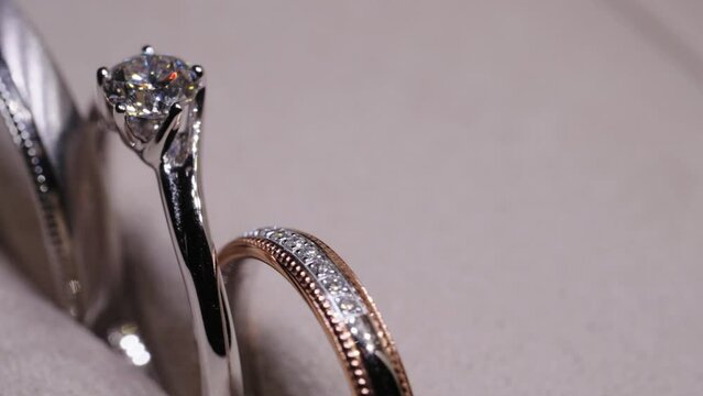 Couple's rings, wedding rings, married, macro photography