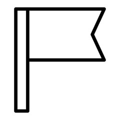 Flagged Vector Line Icon Design