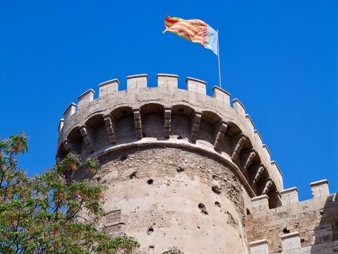 The Torres de Quart or Puerta de Quart (also called de Cuarte) is one of the two remaining gates of the old Valencia city wall. It was built between 1441 and 1493. Valencia, Spain