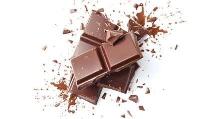 Splashing chocolate chunks