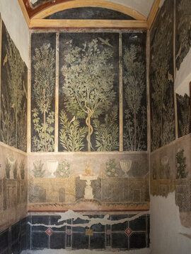 Ancient roman fresco of Pompeii (Casa del frutteto) Italy