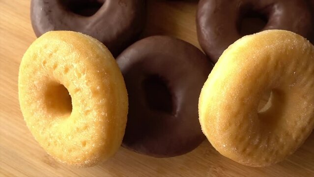 Donuts in 4K video as Background