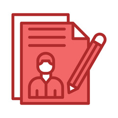 Resume red line filled icon