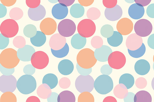 Pastel colored circles overlapping in a soft, playful pattern