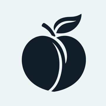 recommend clip art: Peach silhouette vector illustration White Background