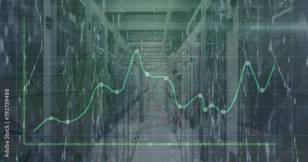 Poster Image of financial data processing over computer servers