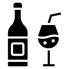 Drink Vector Icon Design Illustration - obrazy, fototapety, plakaty
