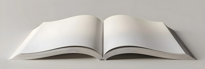 open book with blank pages on white background 