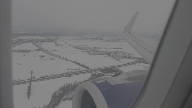 British airways plane landing in munich germany after winter storm