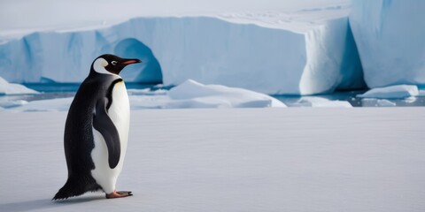 Obraz premium Alone penguin in Antarctica