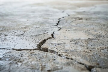 Close-Up of Cracked Concrete Texture - Marks of Time and Use - Generative AI - 792743489