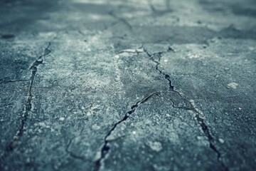 Close-Up of Cracked Concrete Texture - Marks of Time and Use - Generative AI - 792743651
