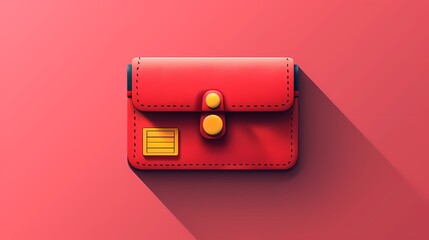 A stylish wallet icon with a money bill sticking out