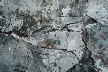 Close-Up of Cracked Concrete Texture - Marks of Time and Use - Generative AI - 792743696