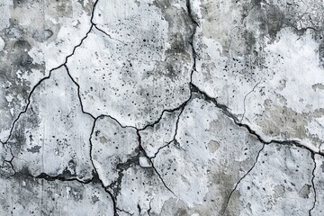 Close-Up of Cracked Concrete Texture - Marks of Time and Use - Generative AI - 792743819
