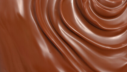 Abstract Swirling Chocolate Texture Coming In From Corner Right