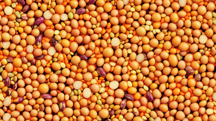 Background with a Variety of Peas