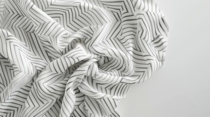 Blank mockup of a lightweight and breathable throw blanket in a trendy chevron pattern. .