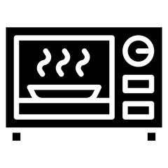 Microwave Oven Vector Icon Design Illustration