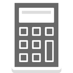 Calculator Icon in Sticker Style
