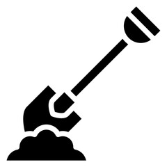 Shovel Vector Icon Design Illustration