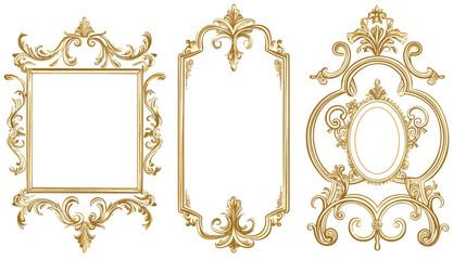 Set of Four decorative Frames or Borders. Different 