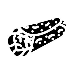 burrito fast food glyph icon vector. burrito fast food sign. isolated symbol illustration