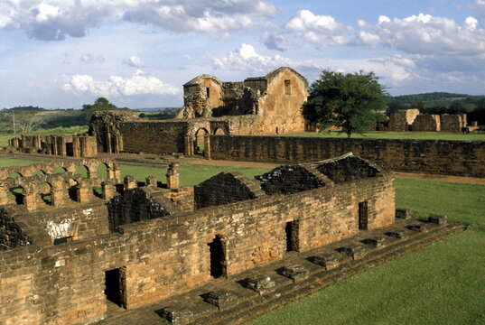 Archeology, paraguay. Near encarnacion. Ruins of jesuit missions