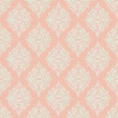 Fototapeta premium Blush and Blue Damask Digital Paper, Pattern Digital Paper