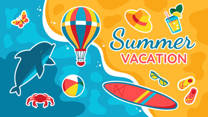 Summer vacation banner