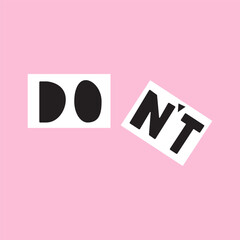 Do. Motivational concept. Vector illustration on pink background.