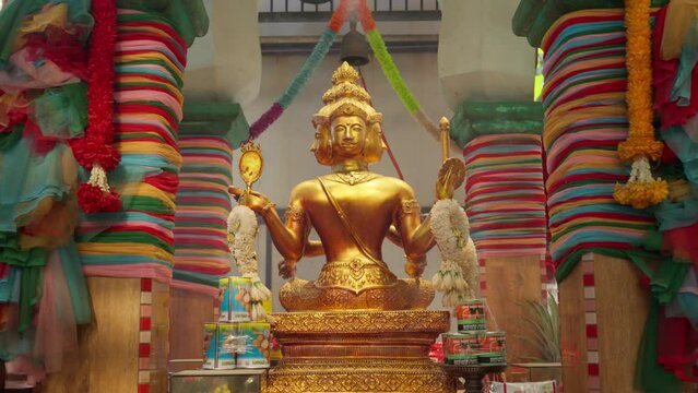 Brahma Phra Phrom, four-faced God in Hinduism and Buddhism