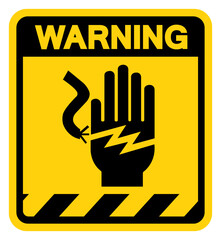 Warning Electrical Shock Electrocution Symbol Sign, Vector Illustration, Isolate On White Background Label .EPS10